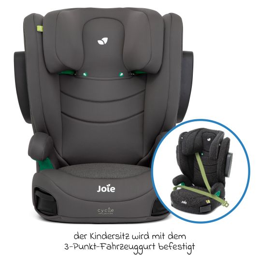 joie Kindersitz i-Trillo i-Size ab 3,5 Jahre - 12 Jahre (100 cm - 150 cm) inkl. Getränkehalter - Cycle - Shell Grey