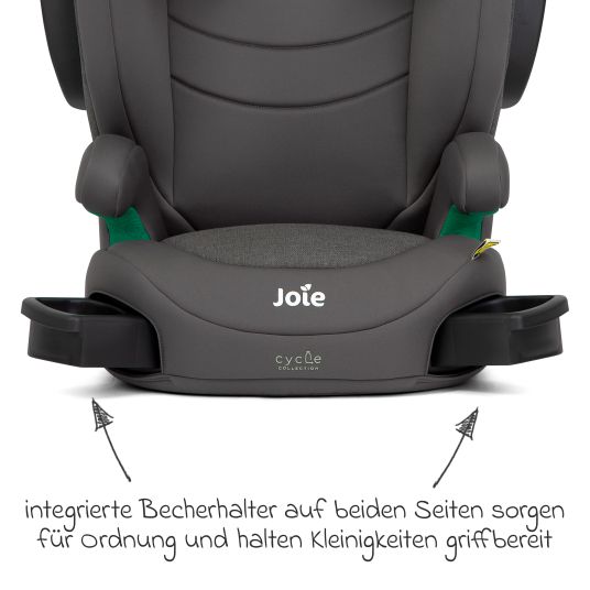 joie Kindersitz i-Trillo i-Size ab 3,5 Jahre - 12 Jahre (100 cm - 150 cm) inkl. Getränkehalter - Cycle - Shell Grey