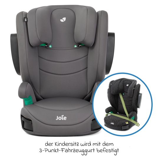 joie Kindersitz i-Trillo i-Size ab 3,5 Jahre - 12 Jahre (100 cm - 150 cm) inkl. Getränkehalter - Thunder