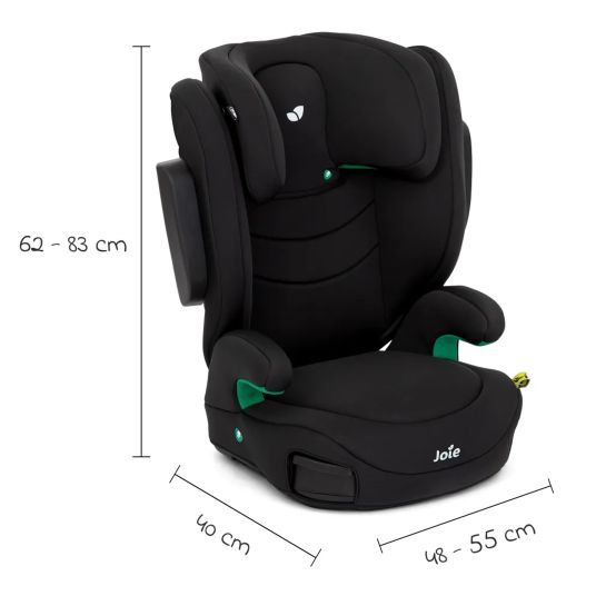 joie Child seat i-Trillo i-Size from 3 years - 12 years (100 cm - 150 cm) incl. cup holder & car seat protector - Shale