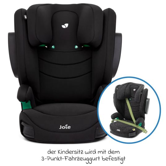 joie Child seat i-Trillo i-Size from 3 years - 12 years (100 cm - 150 cm) incl. cup holder & car seat protector - Shale