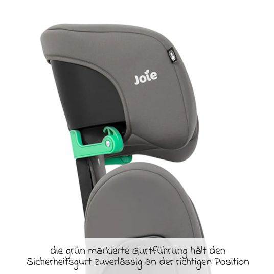 joie i-Trillo i-Size child seat from 3 years - 12 years (100 cm - 150 cm) incl. cup holder & car seat protector - Thunder