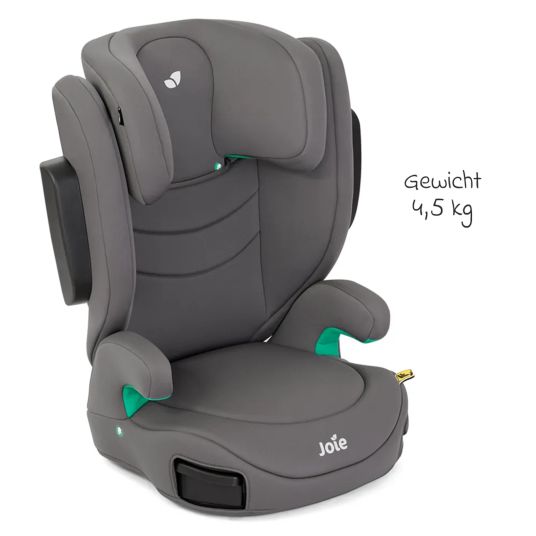 joie i-Trillo i-Size child seat from 3 years - 12 years (100 cm - 150 cm) incl. cup holder & car seat protector - Thunder