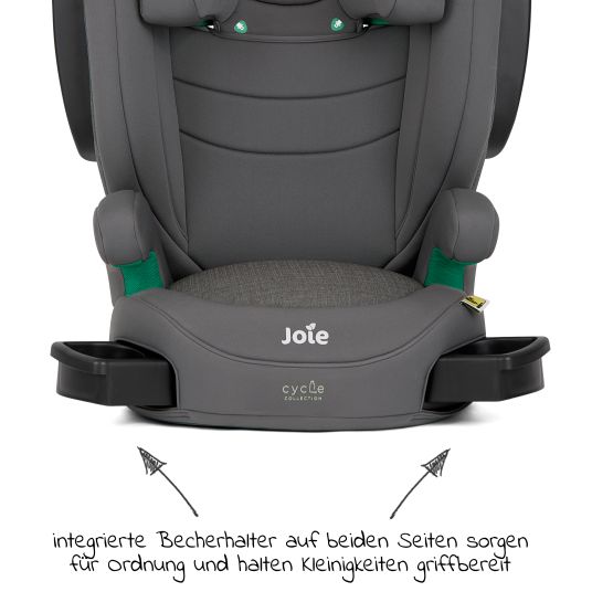 joie Kindersitz i-Trillo i-Size ab 3 Jahre - 12 Jahre (100 cm - 150 cm) inkl. Getränkehalter - Cycle Collection - Shell Gray