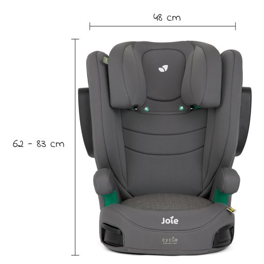 joie Kindersitz i-Trillo i-Size ab 3 Jahre - 12 Jahre (100 cm - 150 cm) inkl. Getränkehalter - Cycle Collection - Shell Gray