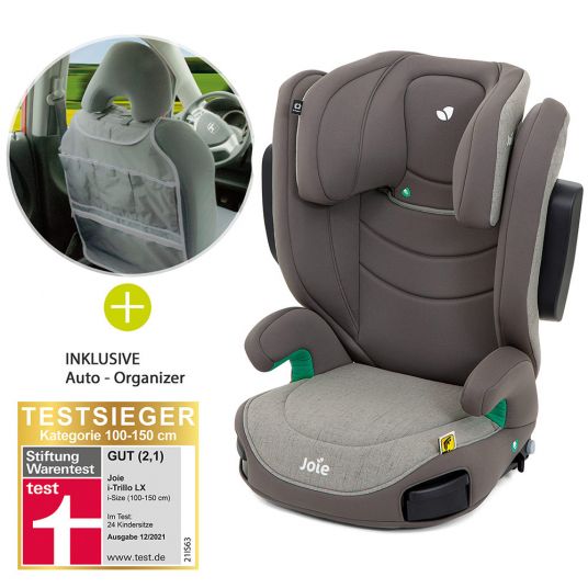 Child seat i-Trillo LX i-Size from 3 years - 12 years (100-150 cm) incl.  Car - Organizer - Dark Pewter
