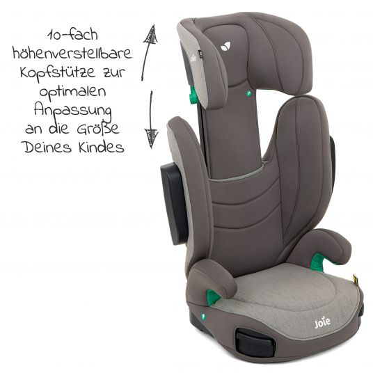 joie Child seat i-Trillo LX i-Size from 3 years - 12 years (100-150 cm) incl. Car - Organizer - Dark Pewter