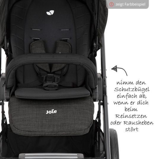 joie Chrome DLX Combi Stroller Set incl. Carrycot, Footcover, Adapter & Raincover - Navy Blazer