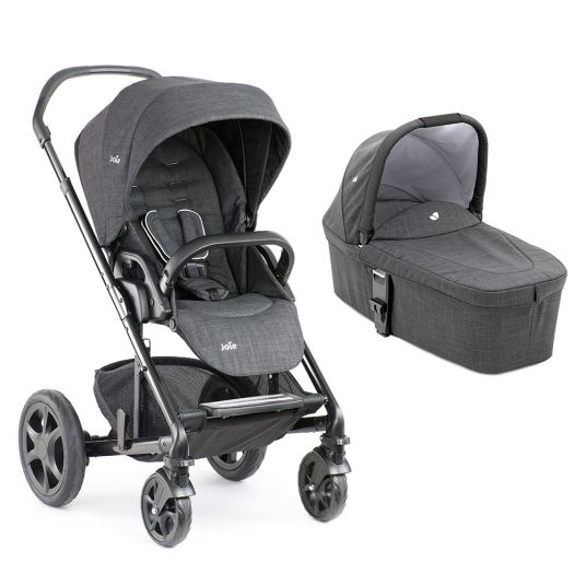 joie Chrome DLX Set incl. Baby Carrycot, Footmuff and Raincover - Pavement