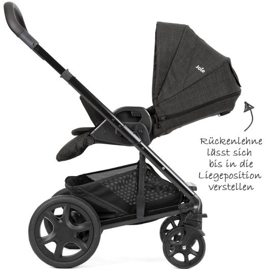 joie Kombi-Kinderwagen Chrome DLX Set inkl. Babywanne, Fußdecke, Adapter & Regenschutz - Pavement