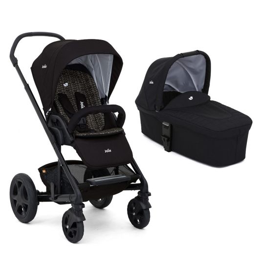 joie Chrome DLX Combi Stroller Set incl. Baby Carrycot, Footmuff and Raincover - Dots