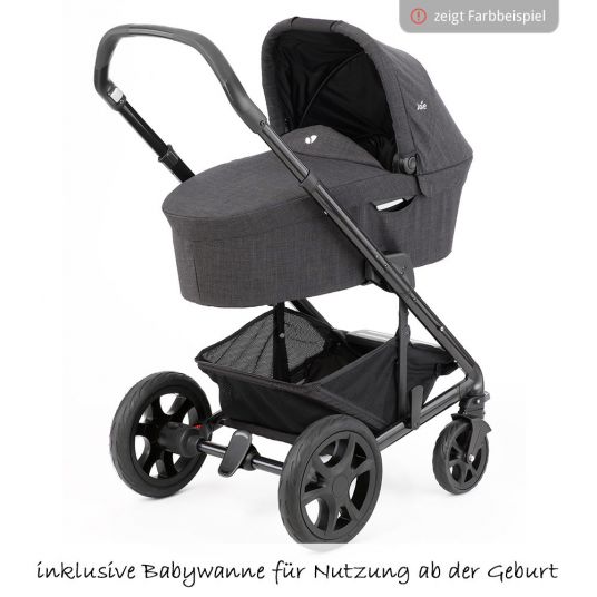 joie Kombi-Kinderwagen Chrome DLX Set inkl. Babywanne, Fußsack und Regenschutz - Dots