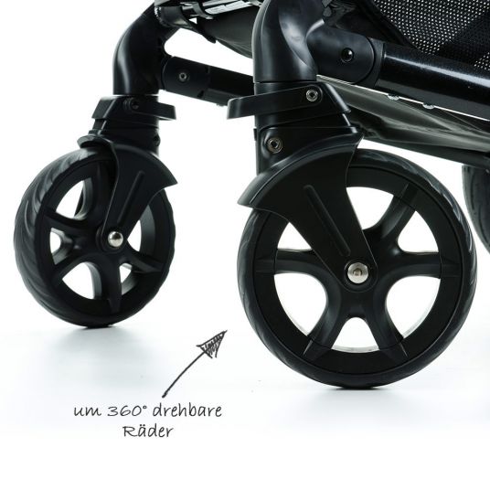 joie Chrome DLX Combi Stroller Set incl. Baby Carrycot, Footmuff and Raincover - Dots