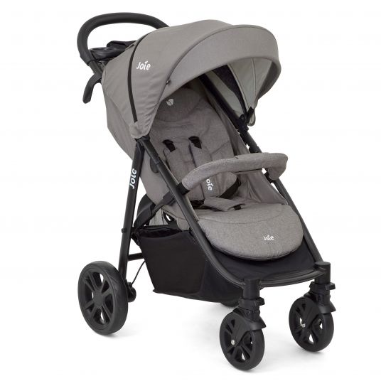 joie Litetrax 4 Combi Stroller with Slider Storage,Carrycot, Adapters & Accessories Package - Gray Flannel