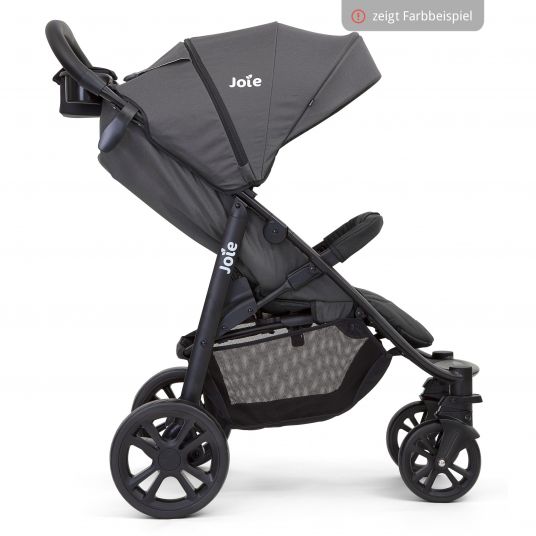 joie Litetrax 4 Combi Stroller with Slider Storage,Carrycot, Adapters & Accessories Package - Gray Flannel
