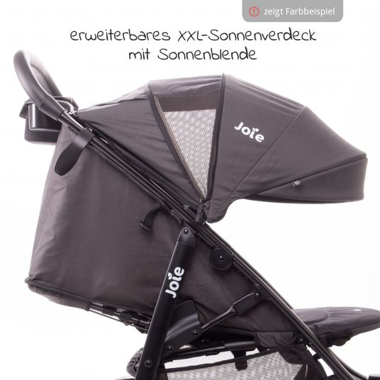 joie Kombi-Kinderwagen Litetrax 4 mit Schieber-Ablagefach,Babywanne, Adapter & Zubehör Paket - Laurel