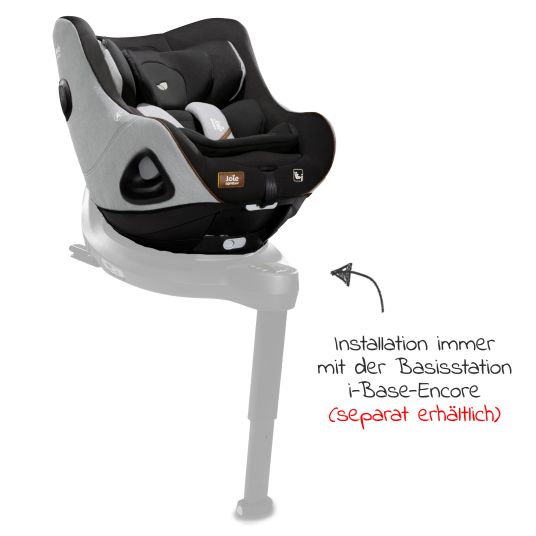 joie Reboarder-Kindersitz i-Harbour ab Geburt - 4 Jahre (40 cm - 105 cm) 360° drehbar - Signature - Carbon