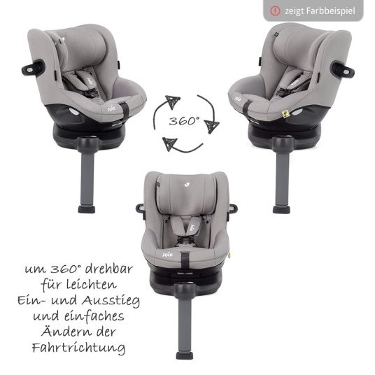 joie Reboarder child seat i-Spin 360 E i-Size - from 9 months - 4 years (61-105 cm) + free accessory pack - Coal