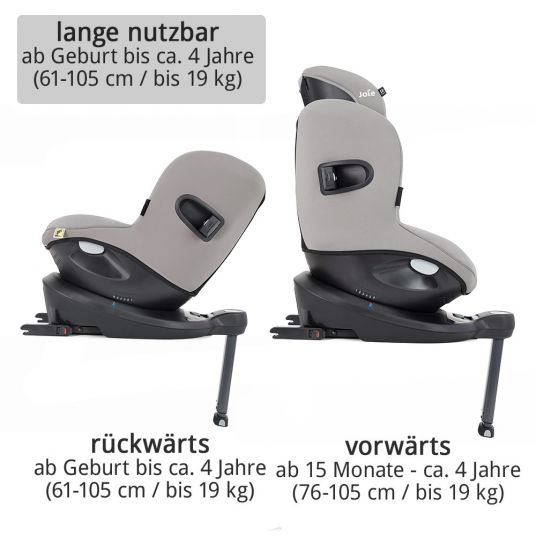joie Reboarder-Kindersitz i-Spin 360 E i-Size - Gray Flannel