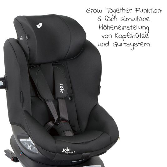 joie Reboarder-Kindersitz i-Spin 360 R i-Size - ab Geburt - 4 Jahre (40-105 cm) - Coal