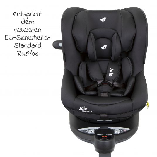 joie Reboarder-Kindersitz i-Spin 360 R i-Size - ab Geburt - 4 Jahre (40-105 cm) mit Isofix-Basis - Coal