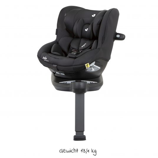joie Reboarder-Kindersitz i-Spin 360 R i-Size - ab Geburt - 4 Jahre (40-105 cm) mit Isofix-Basis - Coal