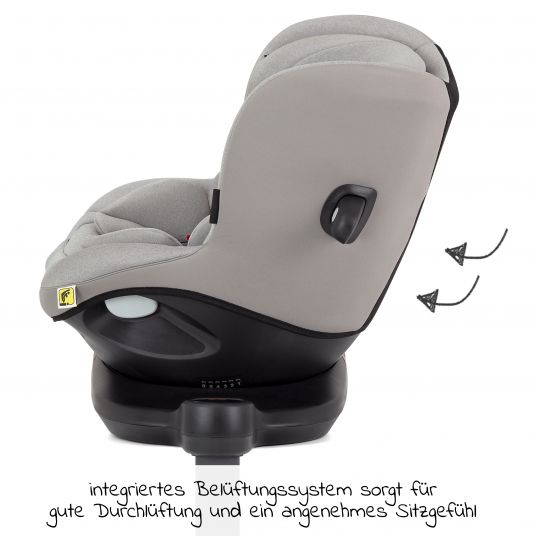 joie Reboarder-Kindersitz i-Spin 360 R i-Size - ab Geburt - 4 Jahre (40-105 cm) mit Isofix-Basis - Gray Flannel