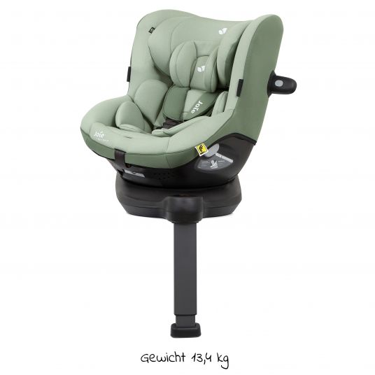 joie Reboarder-Kindersitz i-Spin 360 R i-Size - ab Geburt - 4 Jahre (40-105 cm) mit Isofix-Basis - Laurel