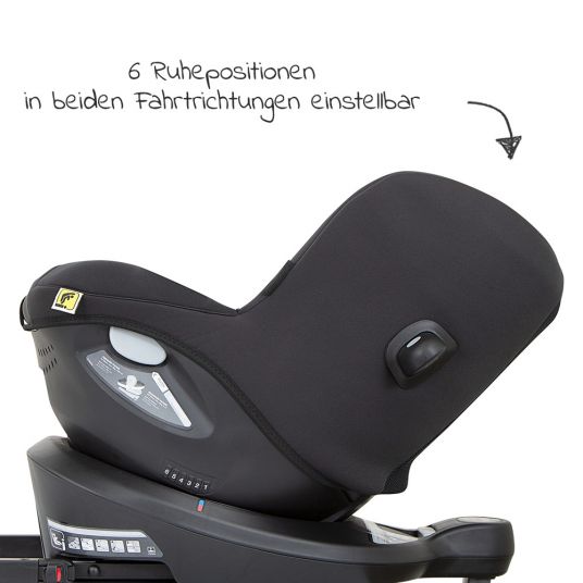 joie Reboarder-Kindersitz i-Spin 360 R i-Size - ab Geburt - 4 Jahre (40-105 cm) mit Isofix-Basis + Zubehörpaket - Coal