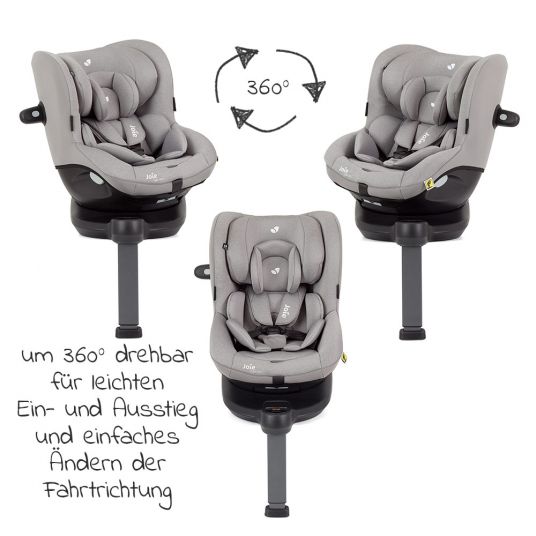 joie Reboarder child seat i-Spin 360 R i-Size - from birth - 4 years (40-105 cm) + accessory pack - Gray Flannel