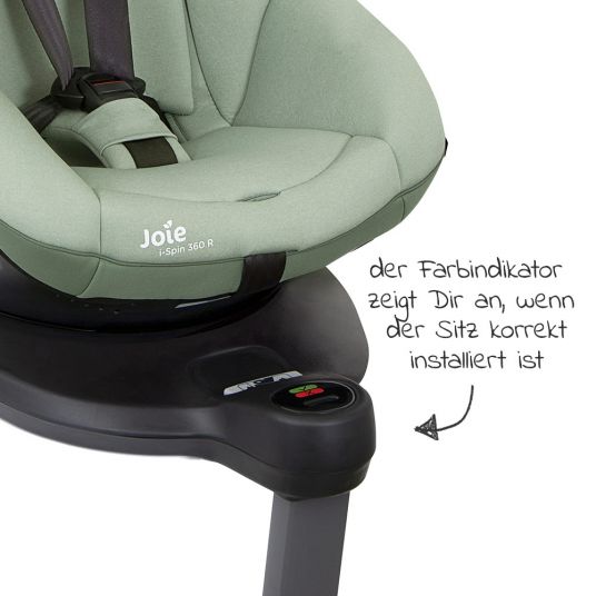 joie Reboarder-Kindersitz i-Spin 360 R i-Size - ab Geburt - 4 Jahre (40-105 cm) mit Isofix-Basis + Zubehörpaket - Laurel