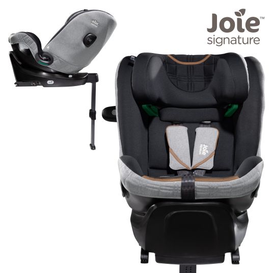 joie Reboarder-Kindersitz i-Spin XL i-Size ab Geburt - 12 Jahre (40 cm - 150 cm) 360° drehbar inkl. Isofix-Basis - Signature - Carbon