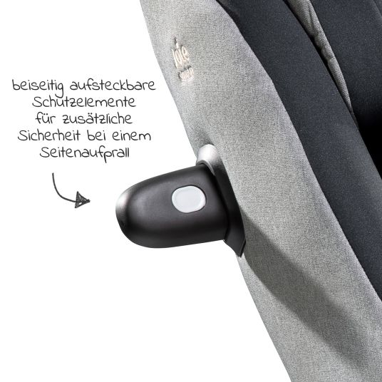 joie Reboarder-Kindersitz i-Spin XL i-Size ab Geburt - 12 Jahre (40 cm - 150 cm) 360° drehbar inkl. Isofix-Basis - Signature - Carbon