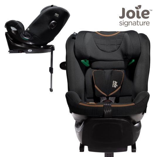 joie Seggiolino Reboarder i-Spin XL i-Size dalla nascita a 12 anni (40 cm - 150 cm) ruotabile a 360° con base Isofix - Signature - Eclipse