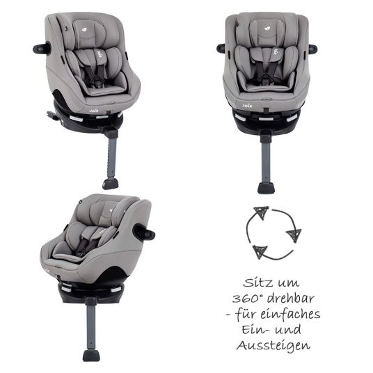 joie - Reboarder-Kindersitz Spin 360 GT - Gruppe 0+/1 - ab Geburt - 4 Jahre  (ab Geburt-18 kg) - Gray Flannel 