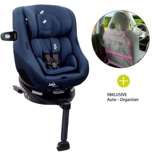 joie Reboarder child seat Spin 360 GT - Group 0+/1 - from birth - 4 years (from birth - 18 kg) incl. car - organizer - Deap Sea