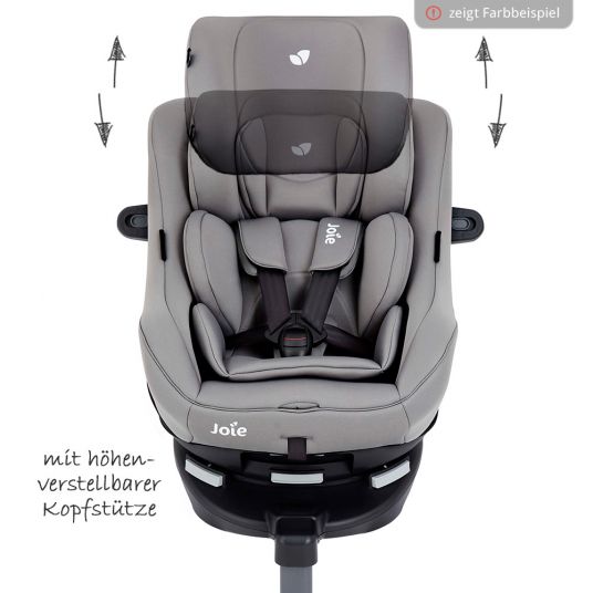 joie Reboarder-Kindersitz Spin 360 GT - Gruppe 0+/1 - ab Geburt - 4 Jahre (ab Geburt - 18 kg) mit Isofix-Basis inkl. Auto - Organizer - Deap Sea