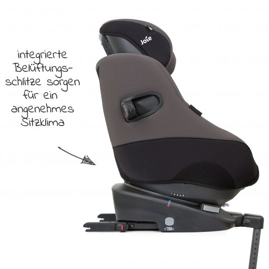 joie Reboarder-Kindersitz Spin 360 GT - Gruppe 0+/1 - ab Geburt - 4 Jahre (ab Geburt-18 kg) mit Isofix-Basis - Ember
