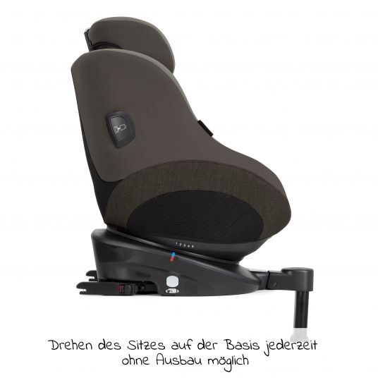 joie Seggiolino Spin 360 Gti i-Size Reboarder per bambini dalla nascita ai 4 anni ( 40-105 cm) - Cobblestone