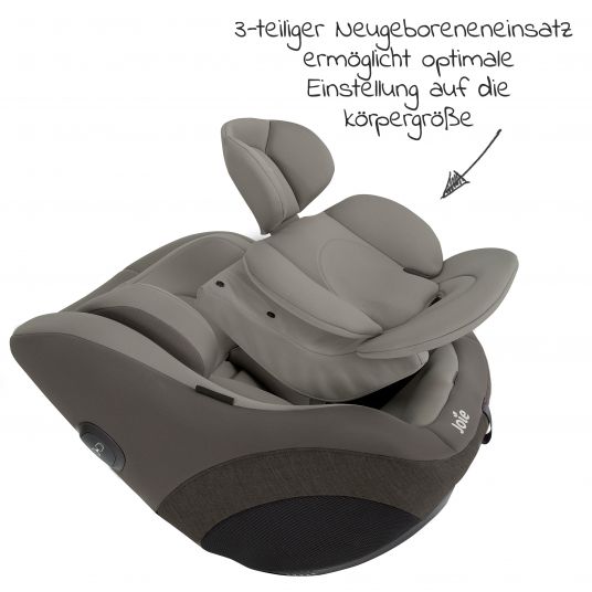 joie Seggiolino Spin 360 Gti i-Size Reboarder per bambini dalla nascita ai 4 anni ( 40-105 cm) - Cobblestone