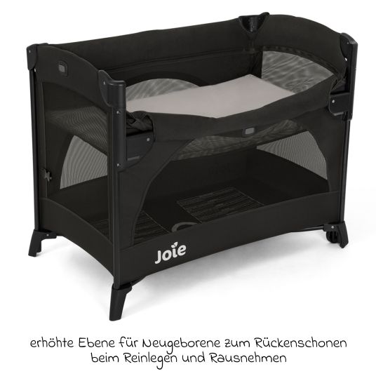 joie Travel cot and co-sleeper Kubbie Sleep from birth-15 kg incl. mattress, carrycot & harness system - Shale