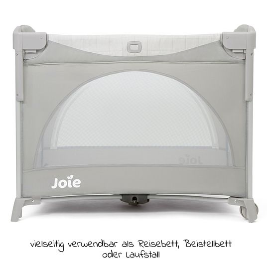 joie Reisebett und Beistellbett Kubbie Sleep ab Geburt-15 kg inkl. Matratze, Transporttasche & Gurtsystem - Wheat