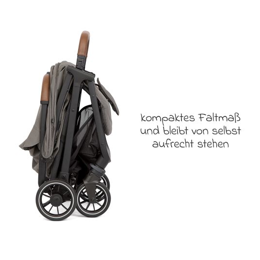 joie Travel buggy & pushchair Pact Pro up to 22 kg load capacity with reclining position only 6.3 kg light incl. carrycot, adapter & ratchet protection - Pebble