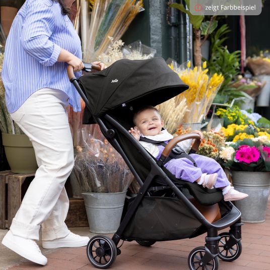 joie Travel buggy & pushchair Pact Pro up to 22 kg load capacity with reclining position only 6.3 kg light incl. carrycot, adapter & ratchet protection - Pebble
