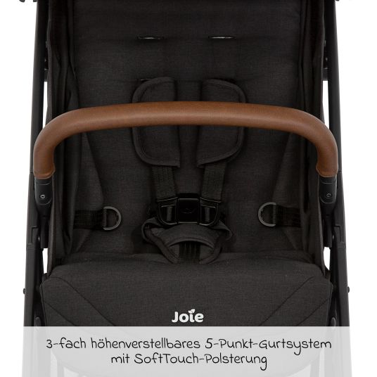 joie Reisebuggy & Sportwagen Pact Pro bis 22 kg belastbar mit Liegeposition nur 6,3 kg leicht inkl. Transporttasche, Adapter & Rgenschutz - Shale