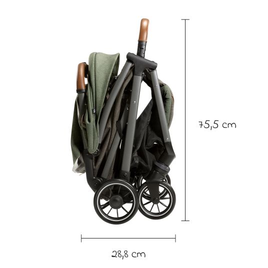 joie Passeggino da viaggio e passeggino Parcel fino a 22 kg di capacità di carico solo 6,9 kg leggero con funzione reclinabile incluso parapioggia, adattatore e borsa per il trasporto - Signature - Pine