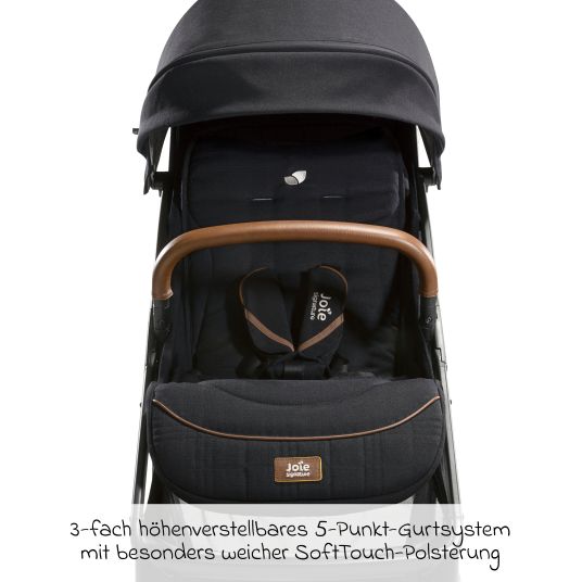 joie Travel buggy & pushchair Parcel up to 22 kg load capacity only 6.9 kg light with reclining function incl. rain cover, insect screen, adapter & carry bag - Signature - Eclipse