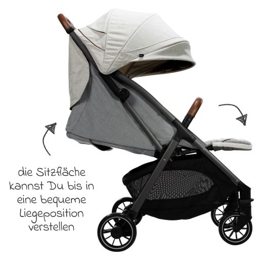 joie Travel buggy & pushchair Parcel up to 22 kg load capacity only 6.9 kg light with reclining function incl. rain cover, insect screen, adapter & carry bag - Signature - Oyster