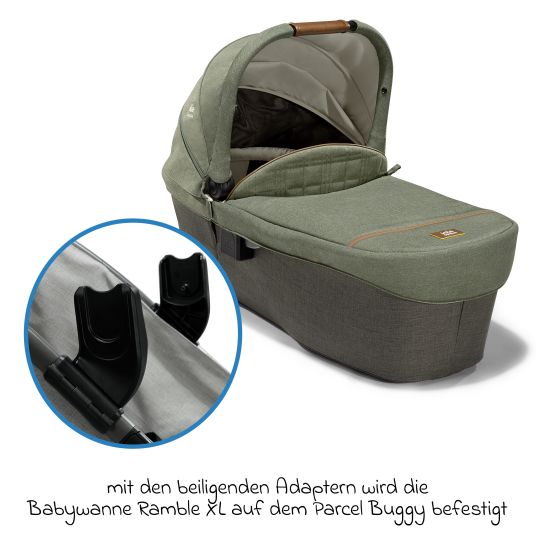 joie Travel buggy & pushchair Parcel up to 22 kg load capacity only 6.9 kg light with reclining function incl. rain cover, insect screen, adapter & carry bag - Signature - Pine