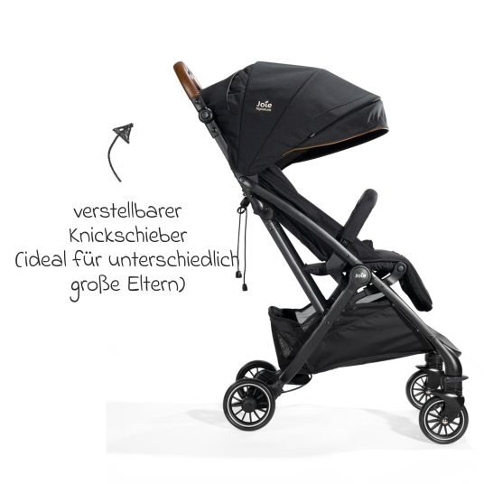 joie Travel buggy & pushchair Tourist up to 15 kg load capacity only 6.3 kg light with reclining function incl. rain cover, adapter, carrying strap & carrycot - Signature - Eclipse